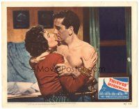 6h885 THIEVES' HIGHWAY LC #8 '49 Jules Dassin, barechested Richard Conte & Valentina Cortese!