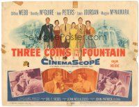 6h119 THREE COINS IN THE FOUNTAIN TC '54 Clifton Webb, Dorothy McGuire, Jean Peters, Louis Jourdan
