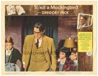 6h901 TO KILL A MOCKINGBIRD LC #1 '63 close up of worried Gregory Peck with Jem, Scout, and Dill!