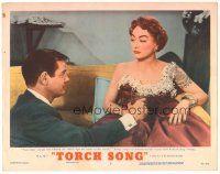 6h913 TORCH SONG LC #7 '53 Joan Crawford warns Gig Young to not sign her name to the check!