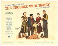 6h920 TROUBLE WITH HARRY LC #8 '55 Gwenn, Forsythe, MacLaine, Mathers & Natwick w/body, Hitchcock!