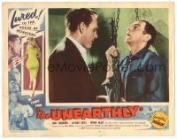 6h932 UNEARTHLY LC #3 '57 Myron Healy with Arthur Batanides in chains, guaranteed to frighten!