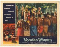 6h953 VOODOO WOMAN LC #4 '57 jungle natives gather around to see Marla English & Tom Conway!