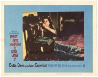 6h965 WHAT EVER HAPPENED TO BABY JANE? LC #8 '62 Robert Aldrich, c/u of scared Joan Crawford!