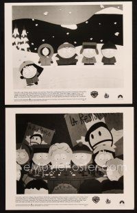 6j976 SOUTH PARK: BIGGER, LONGER & UNCUT 2 8x10 stills '99 Stan, Kyle, Kenny, Cartman, Wendy, Greg!