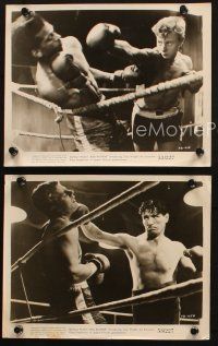 6j809 BAD BLONDE 3 8x10 stills '53 Tony Wright, cool in-the-ring fighting boxing images!