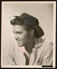 6j747 ELVIS PRESLEY 4 8x10 stills 50s head and shoulders portraits of the king & singing into mic!