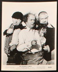 6j699 OUTLAWS IS COMING 5 8x10 stills '65 The Three Stooges with Curly-Joe, sheriff Adam West!