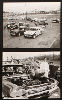 6j286 TRACK OF THUNDER 22 8x10 stills '67 Tom Kirk, cool images of early NASCAR stock car racing!