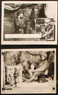 6j798 UP FRONT 4 8x10 stills '51 with Bill Mauldin art, soldiers David Wayne & Tom Ewell!