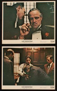 6j015 GODFATHER 12 color 8x10 stills '72 Marlon Brandon, Al Pacino, Coppola classic, wedding scenes