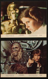 6j156 STAR WARS 8 color 8x10 stills '77 Luke Skywalker, Obi-Wan, Darth Vader, Han Solo, Leia, R2-D2!