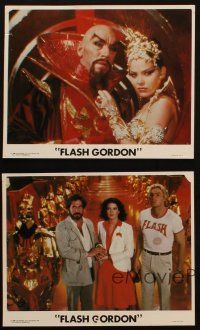 6j204 FLASH GORDON 4 8x10 mini LCs '80 Sam Jones, Melody Anderson, Max Von Sydow as Emperor Ming!