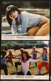 6j124 PRIVATE SCHOOL 8 8x10 mini LCs '83 Phoebe Cates, Matt Modine, Ray Walston, Sylvia Kristel!