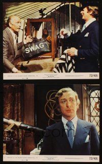 6j211 SLEUTH 4 8x10 mini LCs '72 Laurence Olivier & Michael Caine, from Anthony Shaffer play!