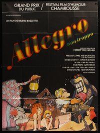 6k553 ALLEGRO NON TROPPO French 1p '77 Bruno Bozzetto, great wacky sexy cartoon artwork!