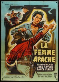 6k557 APACHE WOMAN French 1p '55 different art of bad girl Joan Taylor by Jean Mascii!