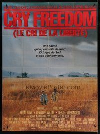 6k621 CRY FREEDOM French 1p '87 Kevin Kline, Denzel Washington, directed by Richard Attenborough!