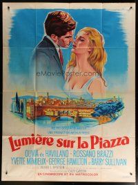 6k771 LIGHT IN THE PIAZZA French 1p '61 different Roger Soubie art of Yvette Mimieux & Hamilton!