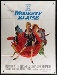 6k803 MODESTY BLAISE French 1p '66 Bob Peak art of sexiest female secret agent Monica Vitti!