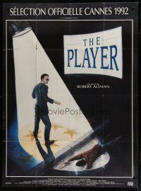 6k859 PLAYER French 1p '92 Robert Altman, Tim Robbins, different art by Pascal Lenoine!