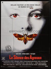 6k913 SILENCE OF THE LAMBS French 1p '90 great image of Jodie Foster with moth over mouth!