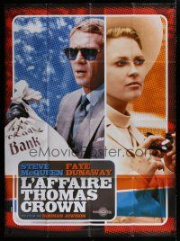 6k953 THOMAS CROWN AFFAIR French 1p R00s different image of Steve McQueen & sexy Faye Dunaway!