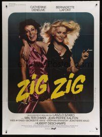 6k999 ZIG-ZAG French 1p '75 sexy smoking Catherine Deneuve & Bernadette Lafont!