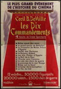6k514 TEN COMMANDMENTS French 2p '56 Cecil B. DeMille classic, different image!