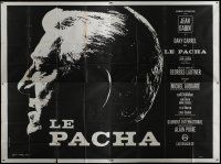 6k509 LE PACHA French 4p '68 super close up profile portrait of Jean Gabin, Georges Lautner