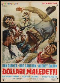 6k195 BOUNTY KILLER Italian 1p '66 Dan Duryea, great different western art by Sandro Symeoni!