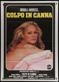 6k229 LOADED GUNS Italian 1p '74 Colpo in Canna, close up of nearly naked sexy Ursula Andress!