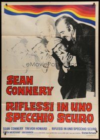 6k236 OFFENCE Italian 1p '73 great montage of Sean Connery attacking Trevor Howard!