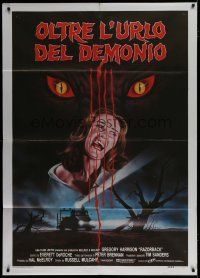 6k240 RAZORBACK Italian 1p '86 Australian horror, cool completely different art!