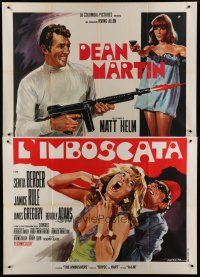 6k125 AMBUSHERS Italian 2p '68 different art of Dean Martin as Matt Helm by Enrico De Seta!