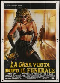 6k179 VAMPING Italian 2p '86 artwork of sexy near-naked woman by Enzo Sciotti!