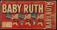 6k037 BABY RUTH candy bar box '20s rich in dextrose, the most important energy known to science!