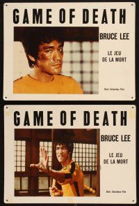 6k113 GAME OF DEATH 4 Swiss LCs '79 great close images of kung fu master Bruce Lee!