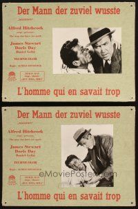 6k102 MAN WHO KNEW TOO MUCH 6 Swiss LCs '60s James Stewart & Doris Day, directed by Alfred Hitchcock