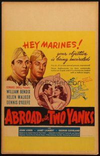 6k263 ABROAD WITH 2 YANKS WC '44 Marines William Bendix & Dennis O'Keefe lust after Helen Walker!