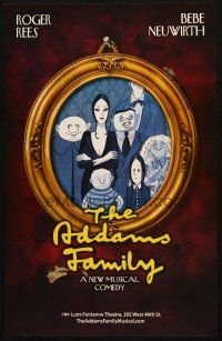 6k266 ADDAMS FAMILY stage play WC '10 cool framed artwork portrait of the creepy family!
