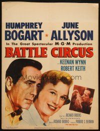 6k282 BATTLE CIRCUS WC '53 great close up of Humphrey Bogart & pretty June Allyson!
