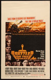6k283 BATTLE OF THE BULGE WC '66 Henry Fonda, Robert Shaw, cool Jack Thurston tank art!