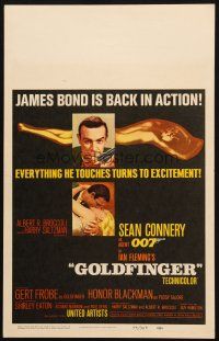 6k361 GOLDFINGER WC '64 two great images of Sean Connery as James Bond 007, very rare!