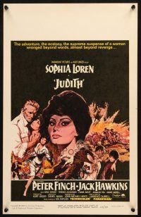 6k407 JUDITH WC '66 Daniel Mann directed, artwork of sexy Sophia Loren & Peter Finch!