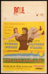 6k420 LONG GRAY LINE WC '54 art of Tyrone Power carrying Maureen O'Hara, plus West Point cadets!