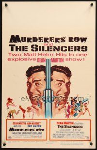 6k444 MURDERERS' ROW/SILENCERS WC '67 Dean Martin in two great Matt Helm hits, McGinnis art!