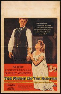 6k450 NIGHT OF THE HUNTER WC '55 Robert Mitchum, Shelley Winters, Charles Laughton classic noir!