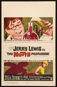 6k452 NUTTY PROFESSOR WC '63 wacky Jerry Lewis directs & stars w/pretty Stella Stevens!