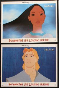 6k533 POCAHONTAS 10 French LCs '95 Walt Disney, Native American Indians, great cartoon images!